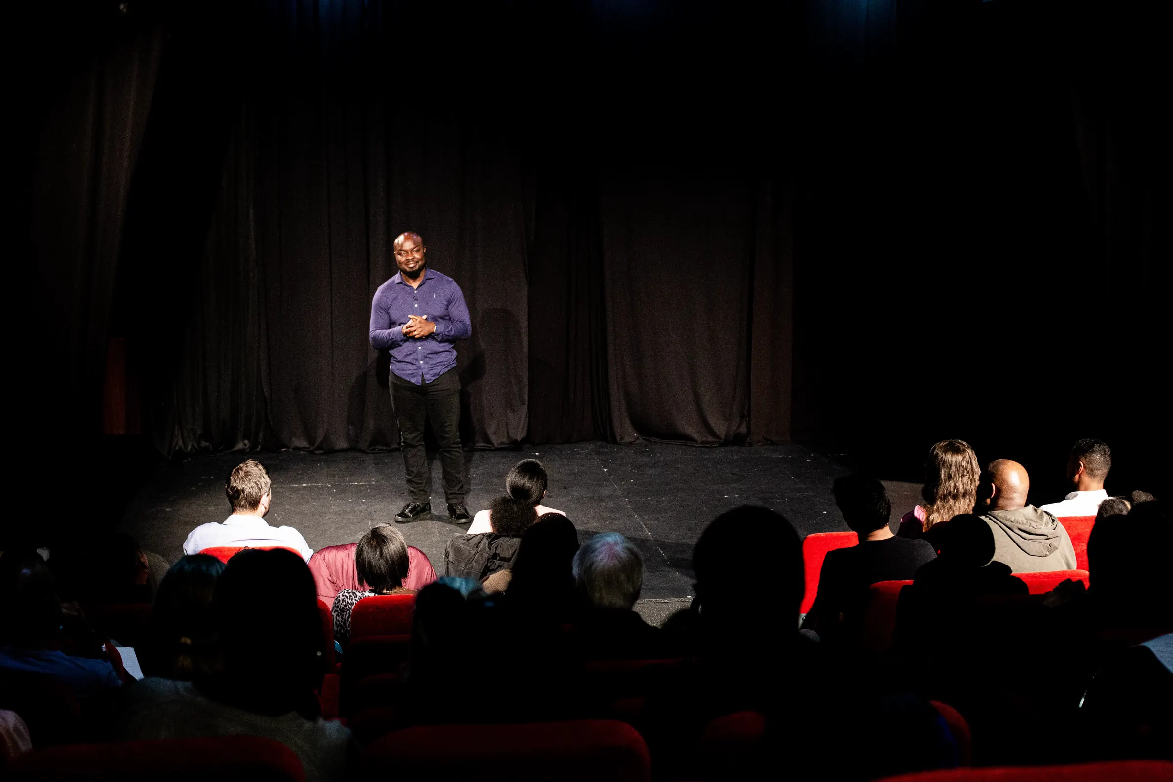 Sope Agbelusi delivering a keynote